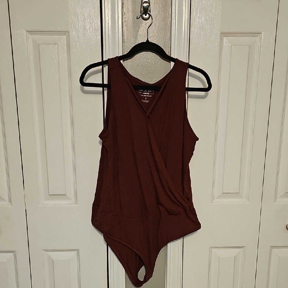 Torrid Red Wrap Bodysuit Top